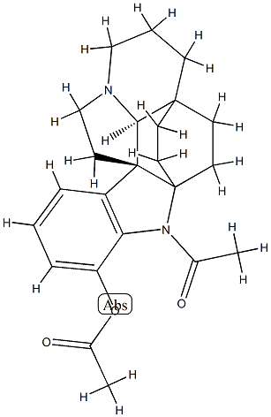 1-Acetylaspidofractinine-17-ol acetate结构式