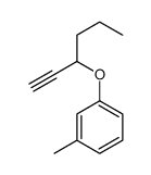 1-hex-1-yn-3-yloxy-3-methylbenzene Structure