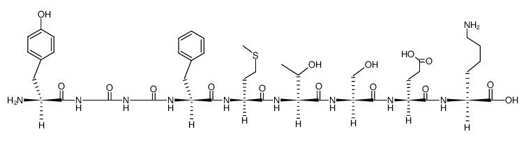 alpha-Endorphin, 10-de-L-serine-11-de-L-glutamine-12-de-L-threonine-13-de-L-proline-14-de-L-leucine-15-de-L-valine-16-de-L-threonine- Structure