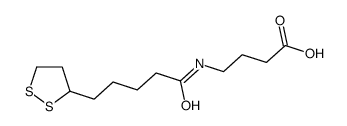 4-[[5-(1,2-Dithiolan-3-yl)-1-oxopentyl]amino]butanoic acid structure