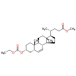 (3α,5β)-3-[(Ethoxycarbonyl)oxy]chol-6-en-24-oic Acid Methyl Ester结构式