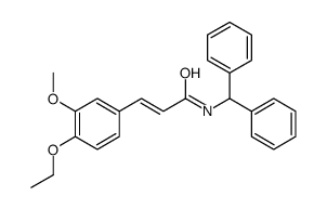 (E)-N-benzhydryl-3-(4-ethoxy-3-methoxyphenyl)prop-2-enamide Structure