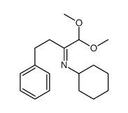 N-cyclohexyl-1,1-dimethoxy-4-phenylbutan-2-imine Structure