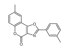 8-methyl-2-(3-methylphenyl)chromeno[3,4-d][1,3]oxazol-4-one结构式