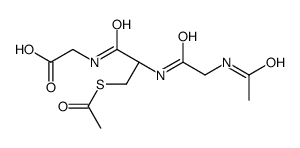 2-[[(2R)-2-[(2-acetamidoacetyl)amino]-3-acetylsulfanylpropanoyl]amino]acetic acid结构式