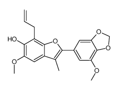 7-allyl-5-methoxy-2-(7-methoxy-benzo[1,3]dioxol-5-yl)-3-methyl-benzofuran-6-ol Structure