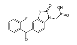 2-[6-(2-fluorobenzoyl)-2-oxo-1,3-benzothiazol-3-yl]acetic acid结构式