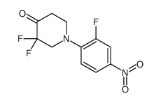 3,3-difluoro-1-(2-fluoro-4-nitrophenyl)piperidin-4-one Structure