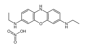 3-N,7-N-diethyl-10H-phenoxazine-3,7-diamine,nitric acid结构式