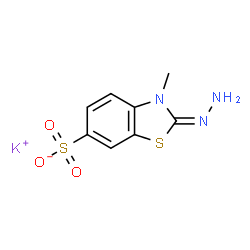 potassium 2-hydrazono-2,3-dihydro-3-methylbenzothiazole-6-sulphonate结构式