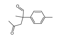 2-methyl-2-(4-methylphenyl)-4-oxovaleraldehyde结构式