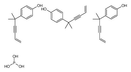 4-(2-methylhex-5-en-3-yn-2-yl)phenol,phosphorous acid结构式