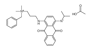 benzyl[3-[[9,10-dihydro-4-[isopropylamino]-9,10-dioxo-1-anthryl]amino]propyl]dimethylammonium acetate结构式