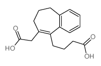 4-[5-(carboxymethyl)-6-bicyclo[5.4.0]undeca-5,7,9,11-tetraenyl]butanoic acid Structure