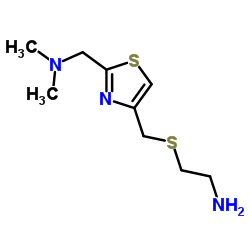 2-(((2-((Dimethylamino)methyl)thiazol-4-yl)methyl)thio)ethanamine structure