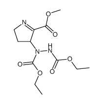 3-[1,2-Bis(ethoxycarbonyl)hydrazinol]-1-pyrrolin-2-carbonsaeure-methylester结构式