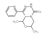 (E)-N-[(E)-[(2,6-dimethylmorpholin-4-yl)-λ1-selanylmethylidene]amino]-1-pyridin-2-ylethanimine结构式