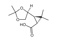 (1R,3R)-3-((S)-2,2-dimethyl-1,3-dioxolan-4-yl)-2,2-dimethylcyclopropane-1-carboxylic acid Structure