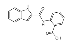 N-(1H-indole-2-carbonyl)anthranilic acid结构式