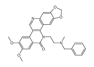 12-(2-(benzyl(methyl)amino)ethyl)-2,3-dimethoxy-[1,3]dioxolo[4',5':4,5]benzo[1,2-h]benzo[c][1,6]naphthyridin-13(12H)-one Structure