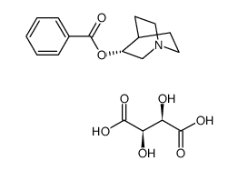 (3R)-1-azabicyclo[2.2.2]oct-3-yl benzoate (L)-tartrate结构式