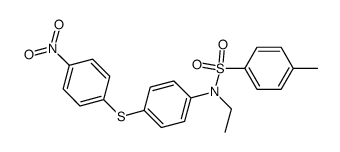 toluene-4-sulfonic acid-[N-ethyl-4-(4-nitro-phenylsulfanyl)-anilide] Structure