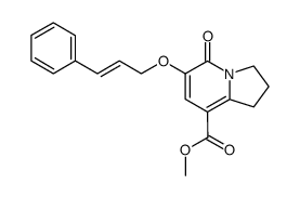 methyl 6-(3-phenylallyloxy)-5-oxo-1,2,3,5-tetrahydroindolizine-8-carboxylate Structure