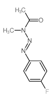 N-(4-fluorophenyl)diazenyl-N-methyl-acetamide Structure