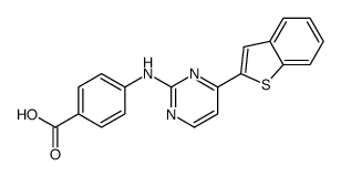 4-[[4-(1-benzothiophen-2-yl)pyrimidin-2-yl]amino]benzoic acid结构式