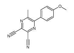 5-(4-methoxyphenyl)-6-methylpyrazine-2,3-dicarbonitrile结构式