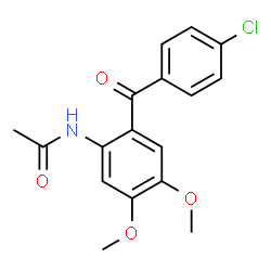 N-[2-(4-CHLORO-BENZOYL)-4,5-DIMETHOXY-PHENYL]-ACETAMIDE structure