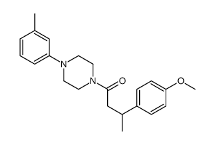 3-(4-methoxyphenyl)-1-[4-(3-methylphenyl)piperazin-1-yl]butan-1-one Structure