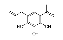 1-(5-but-2-enyl-2,3,4-trihydroxyphenyl)ethanone Structure