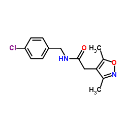 N-(4-Chlorobenzyl)-2-(3,5-dimethyl-1,2-oxazol-4-yl)acetamide Structure