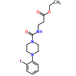 Ethyl N-{[4-(2-fluorophenyl)-1-piperazinyl]carbonyl}-β-alaninate结构式