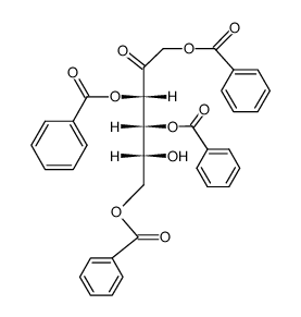 O1,O3,O4,O6-Tetrabenzoyl-D-fructose结构式