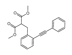 2-(2-phenylethynylbenzyl)malonic acid dimethyl ester结构式