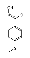 N-hydroxy-4-methylsulfanylbenzenecarboximidoyl chloride Structure