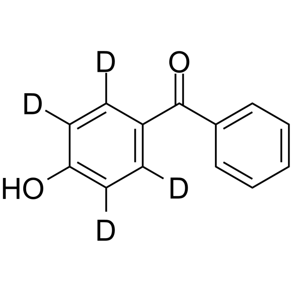 4-Hydroxybenzophenone-d4 structure