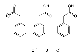 sodium tris(benzeneacetato-O)dioxouranate(1-) structure