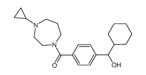 [4-(cyclohexyl-hydroxy-methyl)-phenyl]-(4-cyclopropyl-[1,4]diazepan-1-yl)-methanone结构式