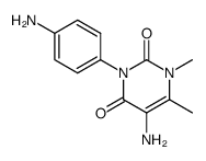 5-amino-3-(4-amino-phenyl)-1,6-dimethyl-1H-pyrimidine-2,4-dione结构式