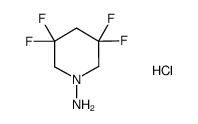 3,3,5,5-tetrafluoropiperidin-1-amine hydrochloride Structure