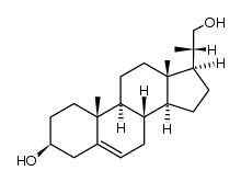 (20S)-20-methyl-pregnene-(5)-diol-(3β.21) Structure