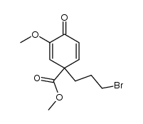 methyl 1-(3-bromopropyl)-3-methoxy-4-ketocyclohexa-2,5-diene-1-carboxylate Structure