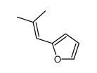 2-(2-methylprop-1-enyl)furan Structure