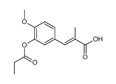 (E)-3-(4-METHOXY-3-(PROPIONYLOXY)PHENYL)-2-METHYLACRYLIC ACID Structure