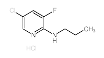 5-氯-3-氟-2-(N-丙基氨基)吡啶盐酸盐结构式