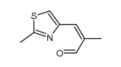 (2Z)-2-methyl-3-[2-methyl(1,3-thiazol-4-yl)]prop-2-enal结构式