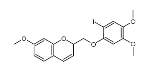 2-(2'-iodo-4',5'-dimethoxyphenoxymethyl)-7-methoxy-2H-chromene Structure